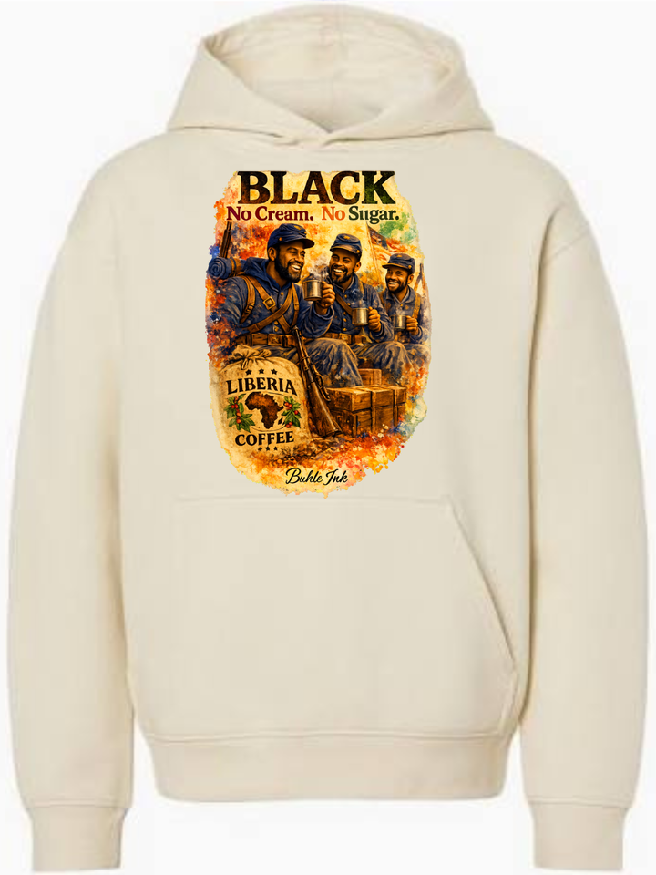 Black No Cream No Sugar Short Sleeve Hoodie