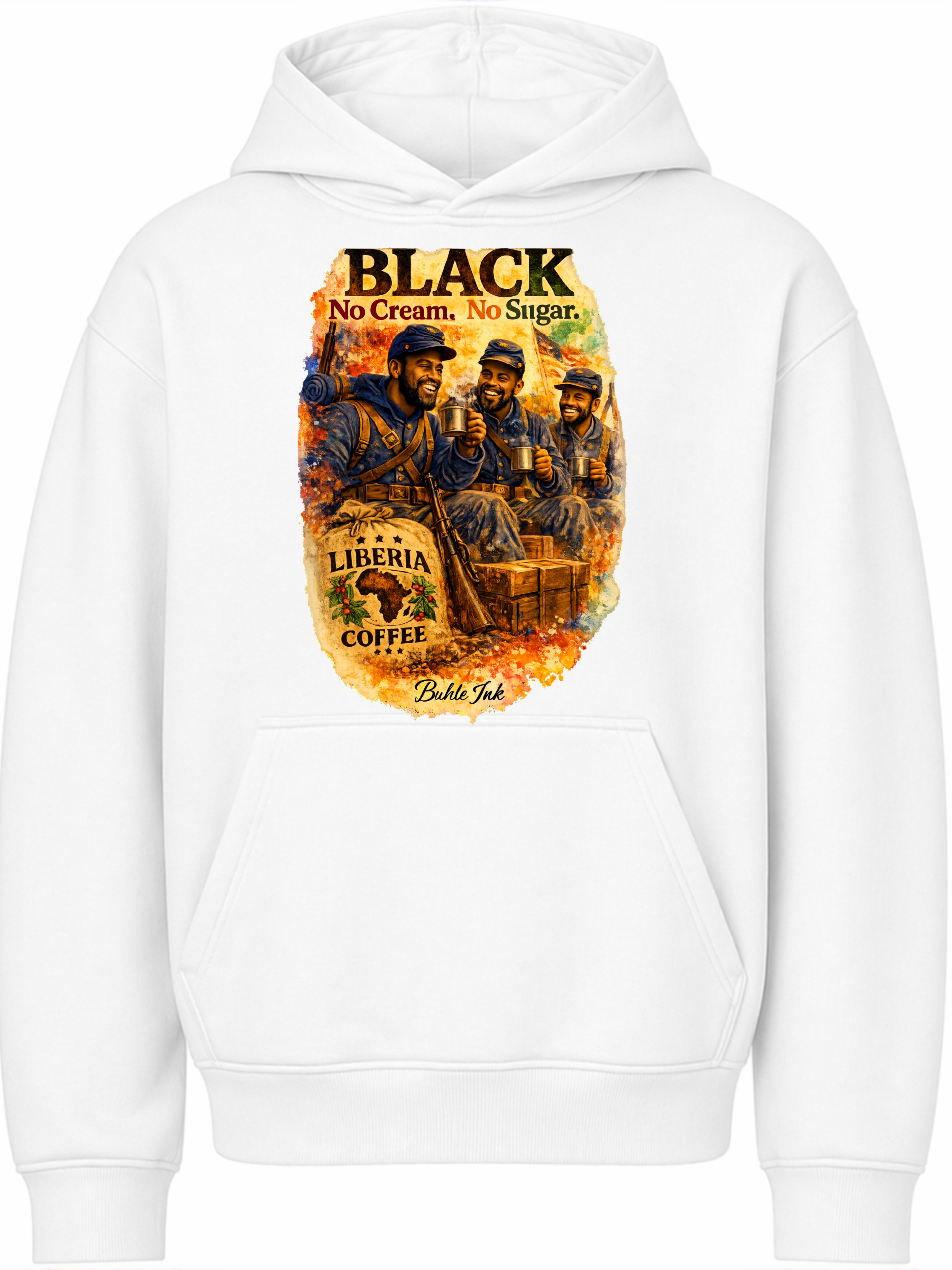 Black No Cream No Sugar Short Sleeve Hoodie