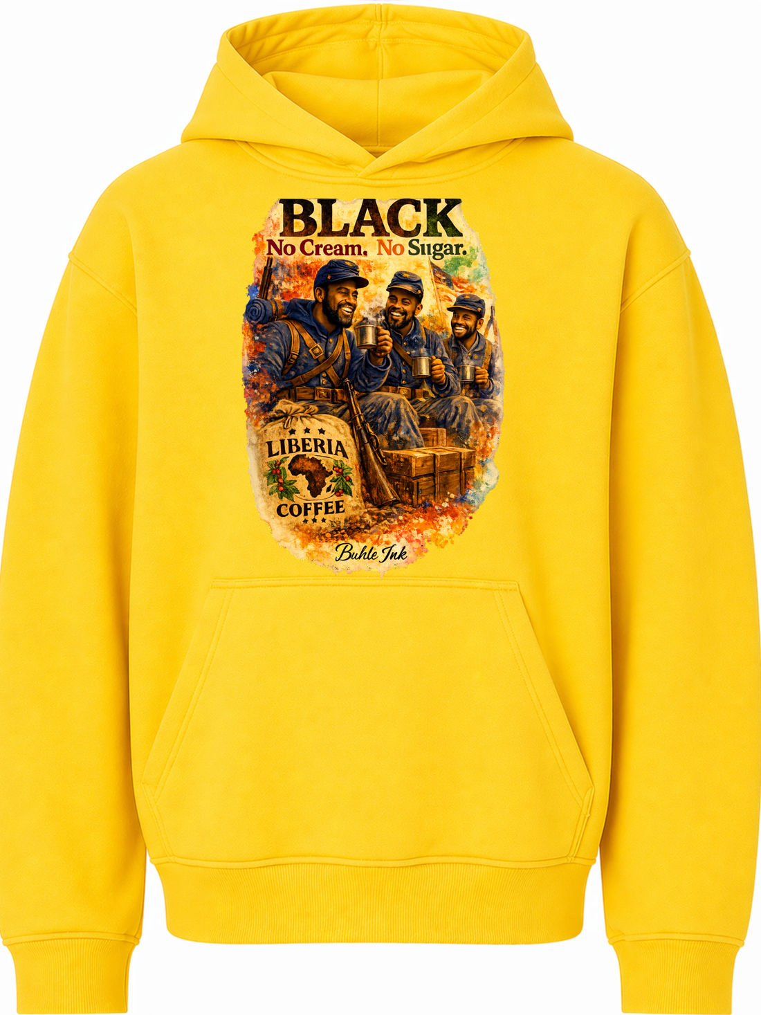 Black No Cream No Sugar Short Sleeve Hoodie