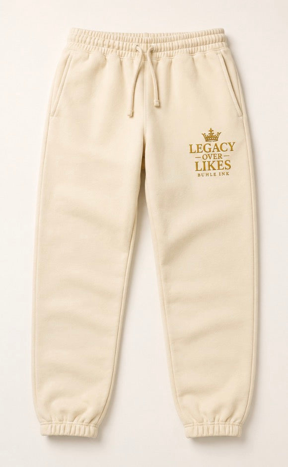 Legacy Cream Sweats casual cream loungewear pants with drawstring waistband and side pockets