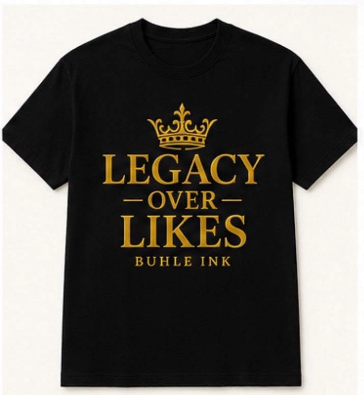 Cream Legacy over Likes t-shirt with bold text, premium fabric for comfort and style