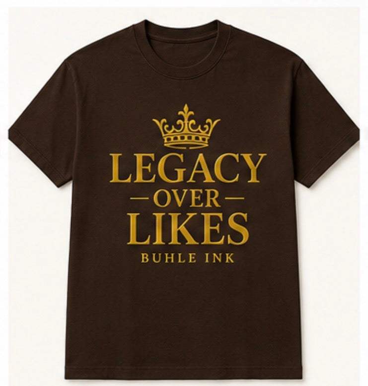 Legacy over Likes cream t-shirt with premium fabric and streetwear design for confident, authentic style