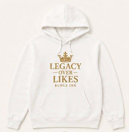 Legacy over Likes Hoodie cream heavyweight fabric comfortable streetwear style