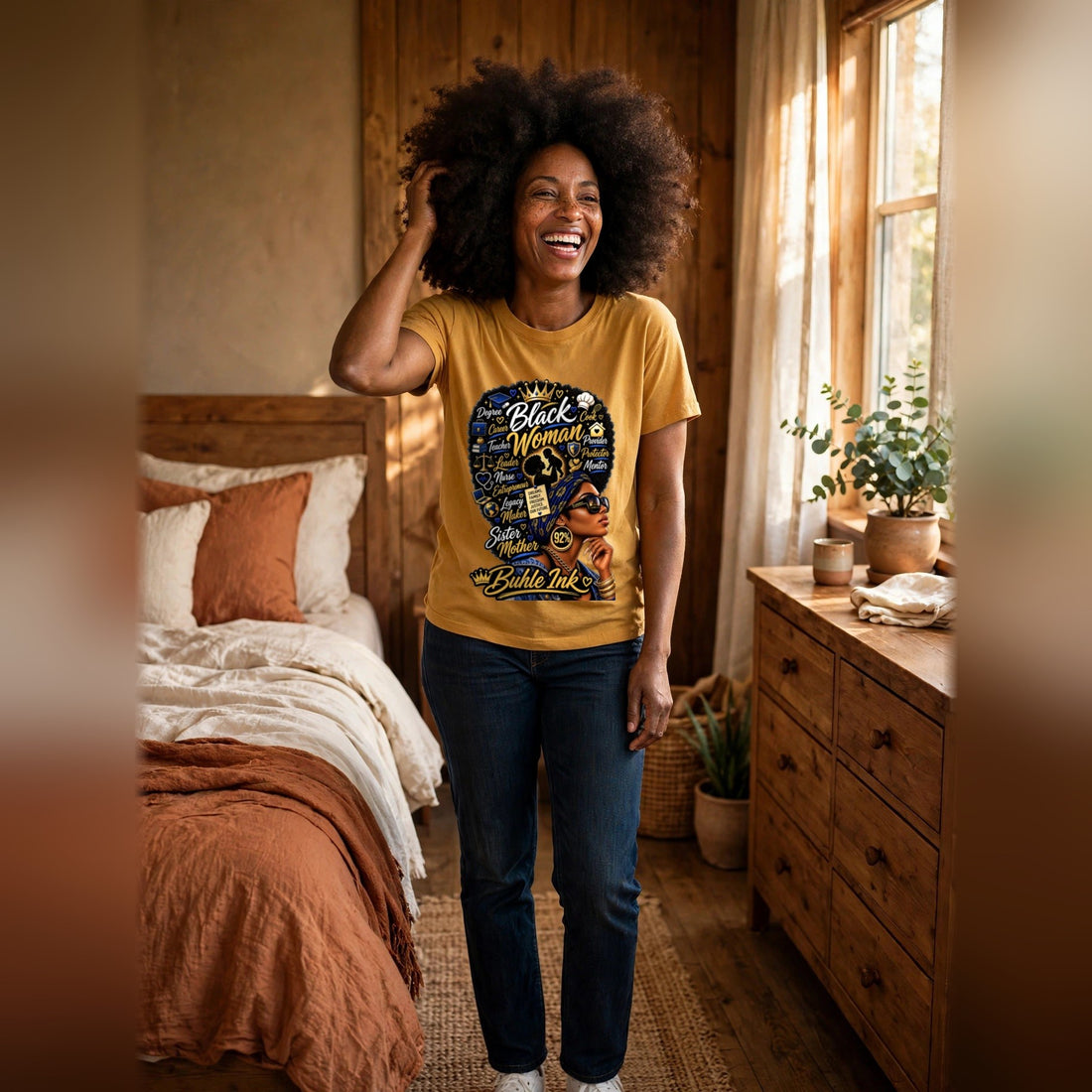 Model is 5'6" and wears size Medium