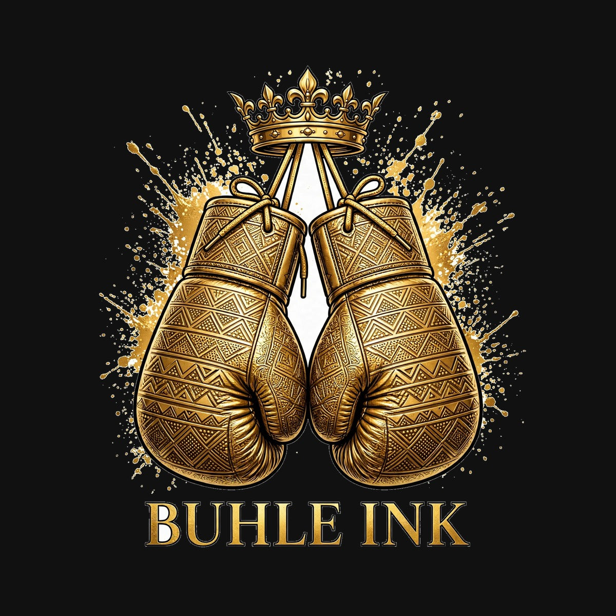 Crowned Boxing design close-up