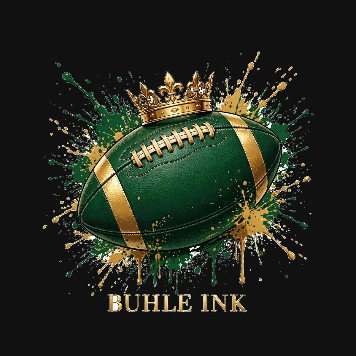 Crowned Football design close-up