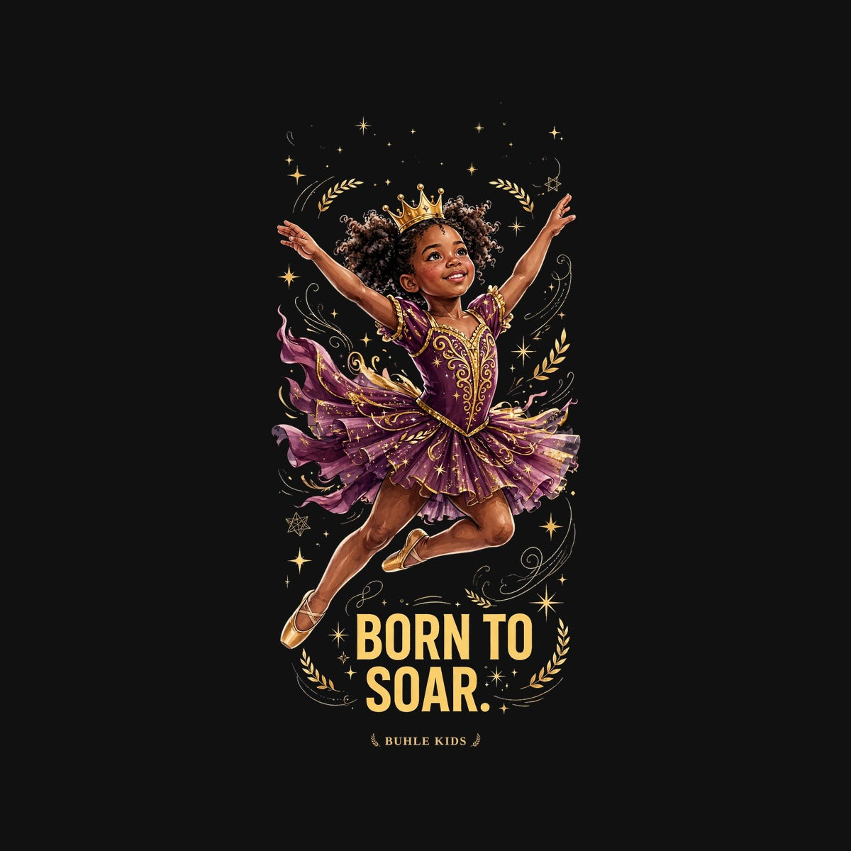 Buhle Kids Ballerina — Born To Soar design close-up