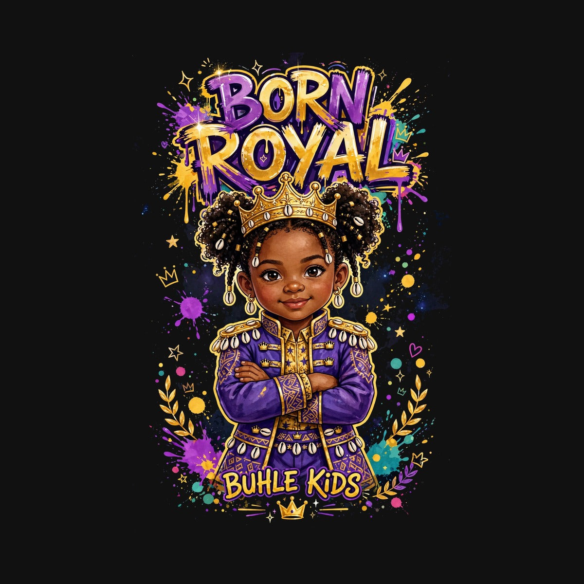 Buhle Kids Born Royal design close-up